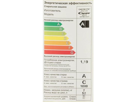Стиральная машина CANDY Smart Pro CSO4 107TB1/2-07