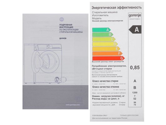 Стиральная машина GORENJE W1NGPI72SBS/C