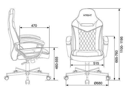 Кресло Zombie VIKING 6 KNIGHT Fabric Black/Gray