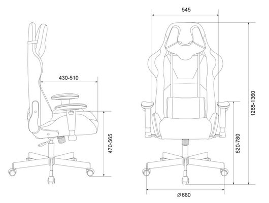 Кресло Zombie VIKING KNIGHT Fabric LT-20 black