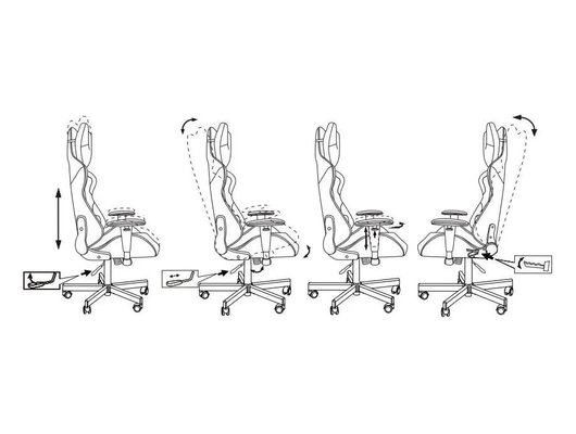 Кресло Zombie VIKING KNIGHT Fabric LT-20 black