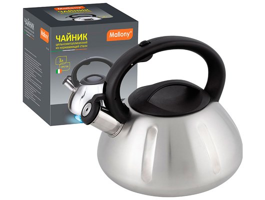 Чайник металлический MALLONY MAL-066 3 л. 910086 матовый