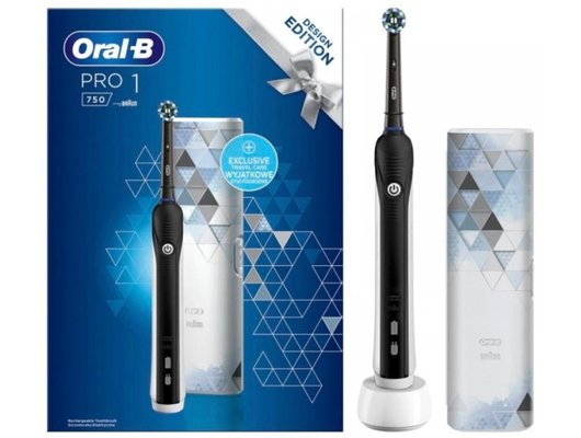 Зубная щетка электрическая Oral-B  PRO 750 Black  + travel case