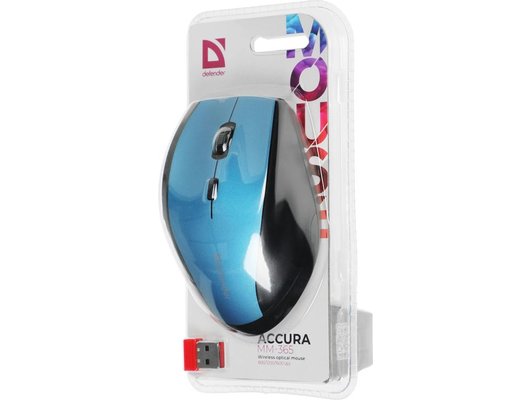 Мышь беспроводная Defender Accura MM-365 черный/синий