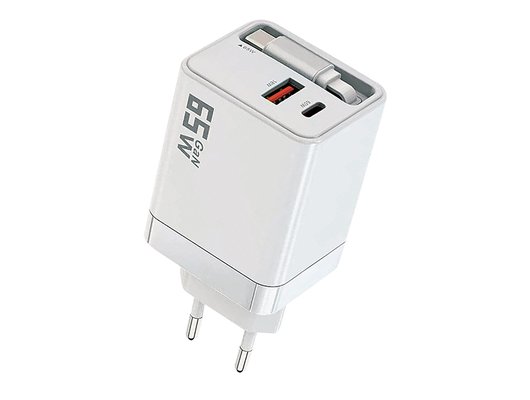 Зарядное устройство Qumo Energy PD 65Вт USB-A QC3.0 + 2 USB Type-C PD цвет белый 54634