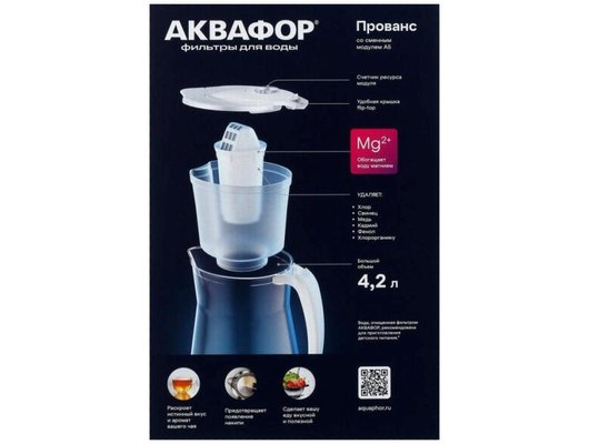 Фильтр кувшин АКВАФОР Прованс черный