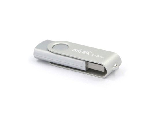USB Флеш Mirex 256Gb USB 3.0 SWIVEL SILVER (13600-FM3SS256)