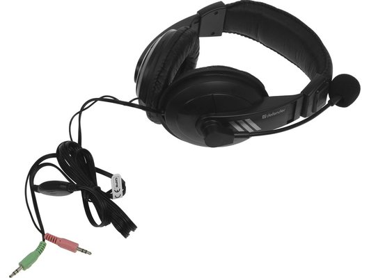 Наушники с микрофоном проводные Defender Gryphon 750 черные