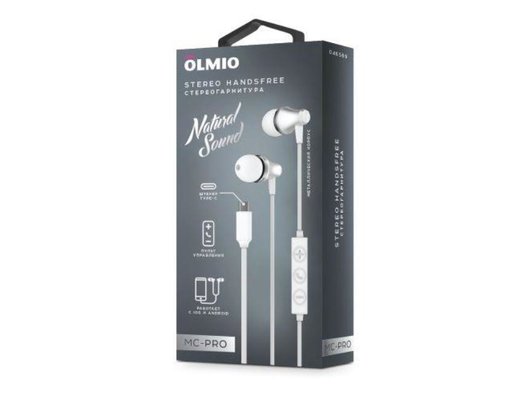 Гарнитуры OLMIO MC-Pro Type-C белые
