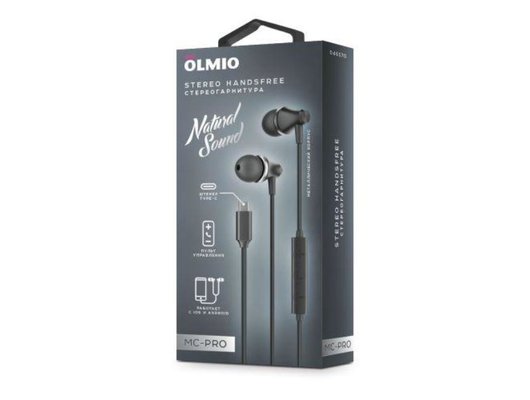 Гарнитуры OLMIO MC-Pro Type-C черные