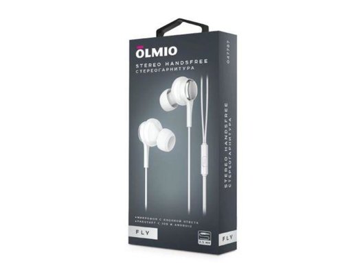 Гарнитуры OLMIO Fly 3.5мм белые