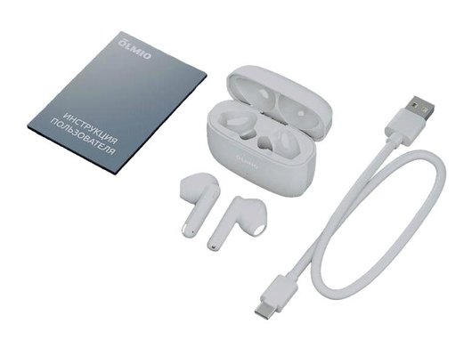 Гарнитуры TWS стерео OLMIO TWE-12 Белые