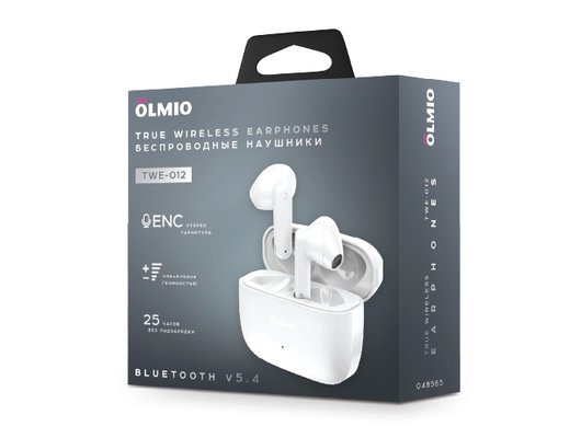 Гарнитуры TWS стерео OLMIO TWE-12 Белые