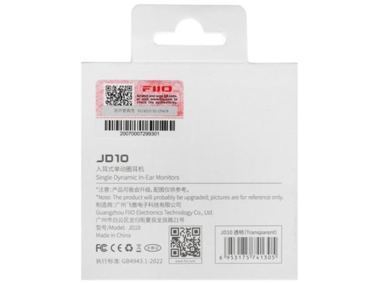 Гарнитуры FIIO JD10 Прозрачные