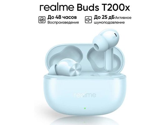 Гарнитуры TWS стерео REALME BUDS T200X Голубой