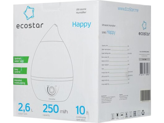 Увлажнитель воздуха Ecostar HAPPY ESH-HP250/2.6M-BL