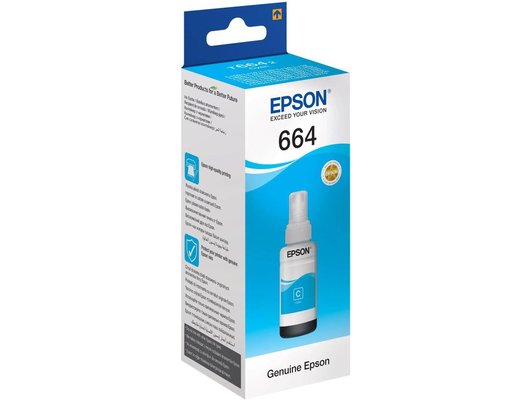 Картридж струйный Epson C13T66424A синие чернила для L100/110