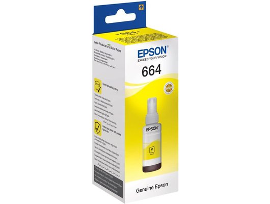 Картридж струйный Epson C13T66444A желтые чернила для L100/110