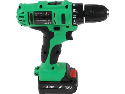 Дрель-шуруповерт Zitrek Greenpower 12-Li (кейс 2 АКБ бита) (063-4074)