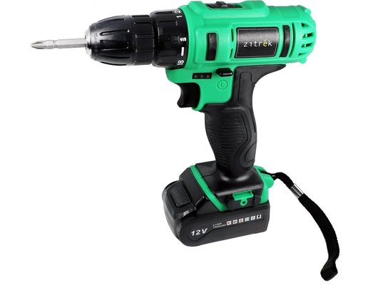 Дрель-шуруповерт Zitrek Greenpower 12-Li (кейс 2 АКБ бита) (063-4074)