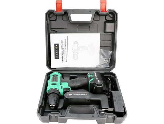 Дрель-шуруповерт Zitrek Greenpower 12-Li (кейс 2 АКБ бита) (063-4074)