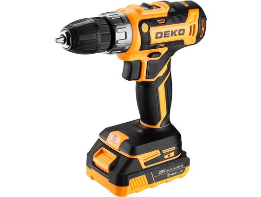 Дрель-шуруповерт DEKO DKCD20FU-Li (кейс 2 АКБ набор 63 пр) (063-4093)