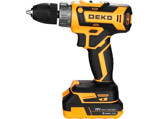 Дрель-шуруповерт DEKO DKCD20FU-Li (кейс 2 АКБ набор 63 пр) (063-4093)