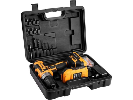 Дрель-шуруповерт DEKO DKCD20FU-Li (кейс 2 АКБ набор 63 пр) (063-4093)