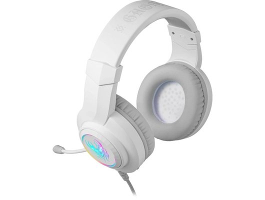 Игровые наушники проводные Defender Ghost LED белый