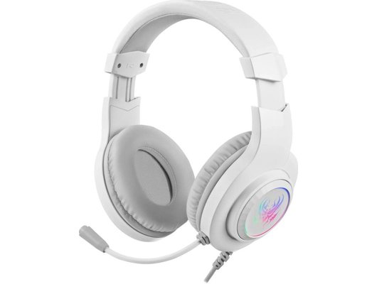 Игровые наушники проводные Defender Ghost LED белый