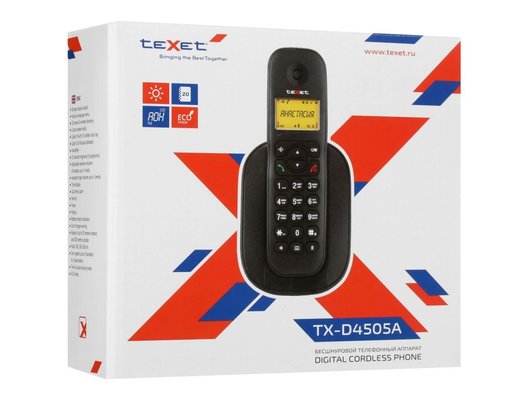 Радиотелефон TeXet TX-D4505A черный