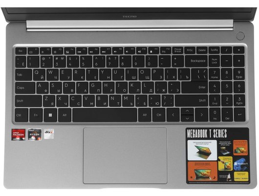 Ноутбук Tecno MegaBook T15DA/71003300345/Ryzen 5-7430U/8Gb/512Gb/15.6 FHS IPS/Win11 серый