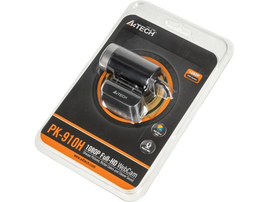 Веб-камера A4Tech PK-910H черный