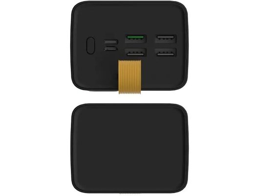 Внешний аккумулятор PERO PB08 40000 mAh, Li-Pol, output USB-C + 4 USB-A, черный