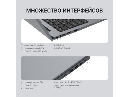 Ноутбук Digma Nova 15/DN15R5-ADXW13/Ryzen 5-3500U/16Gb/512Gb/15,6 FHD IPS/Win11Pro серый