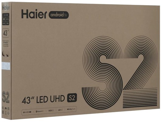 4K (Ultra HD) Smart телевизор HAIER 43 LED S2 43″, LED, Android TV, HDMI 2.1