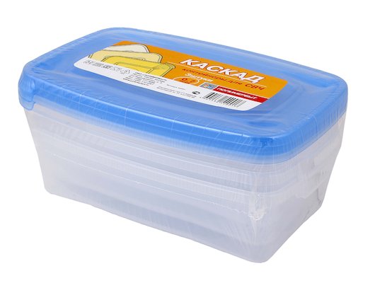 Контейнер ПОЛИМЕРБЫТ 54001 Комплект (3шт) д/СВЧ 0.7л. КАСКАД 36 54001