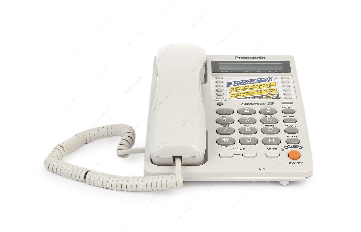 Panasonic KX-ts2365ruw. Panasonic марки KX-ts2365ruw. Телефон Panasonic 2365 на белом фоне.