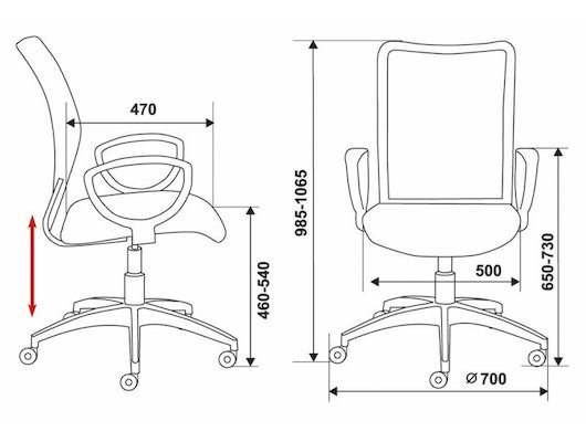 Кресло Бюрократ CH-599AXSN/TW-11 Black