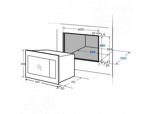 Встраиваемая микроволновая печь MIDEA TG925B8D-WH
