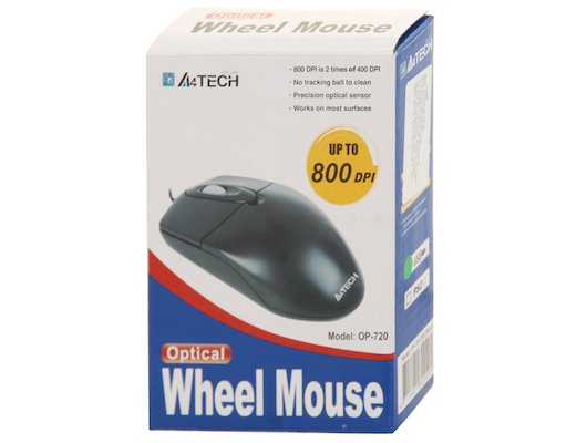 Мышь проводная A4Tech OP-720 черный (OP-720 USB BLACK)