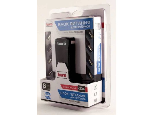 Сетевой адаптер для ноутбука BURO BUM-0036S40 40W
