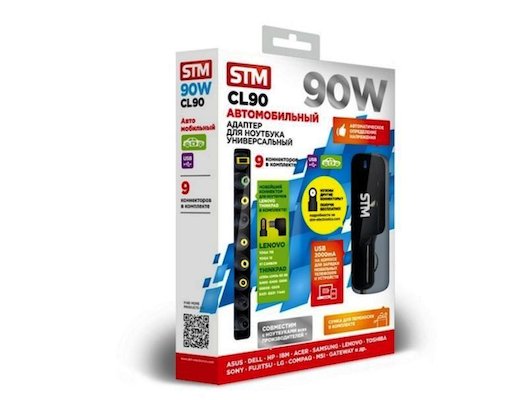 Сетевой адаптер для ноутбука STM Car CL90