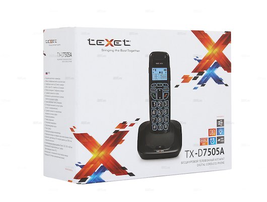 Радиотелефон TeXet TX-D7505A черный