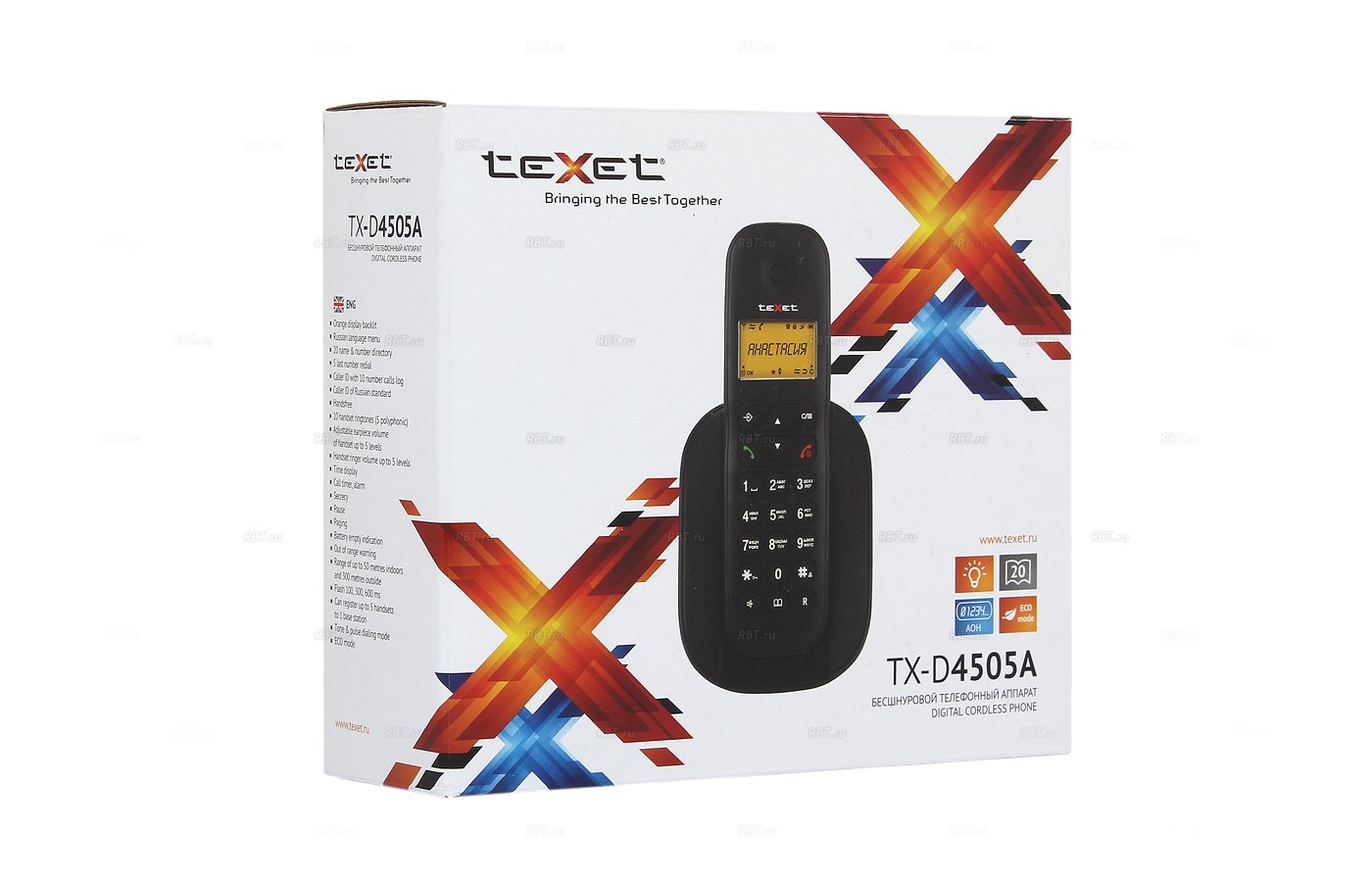 Радиотелефон TeXet TX-D4505A черный - купить в интернет-магазине RBT.ru.  Цены, отзывы, характеристики и доставка в Челябинске