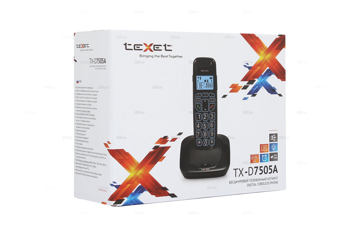 Характеристики TeXet TX-D7505A черный - техническое описание телефонов на  RBT.ru