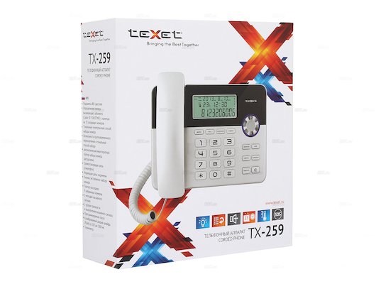 Проводной телефон TeXet TX-259 черный/серебристый
