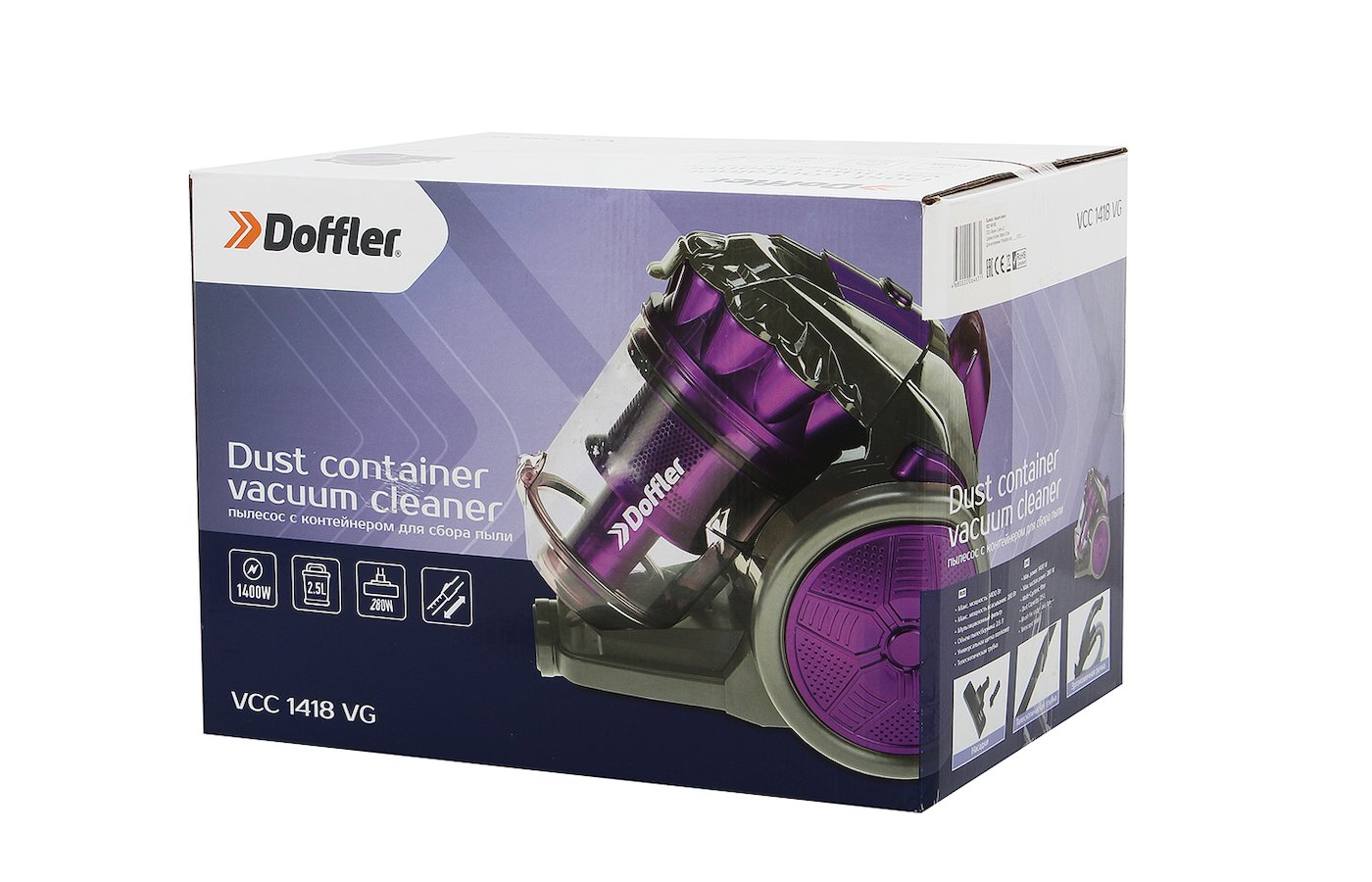 Пылесос DOFFLER VCC 1418 VG - купить в интернет-магазине RBT.ru. Цены,  отзывы, характеристики и доставка в Челябинске