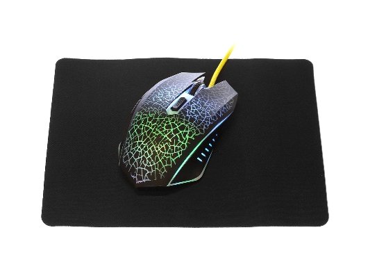 Мышь проводная игровая Qumo Solaris M10 + коврик