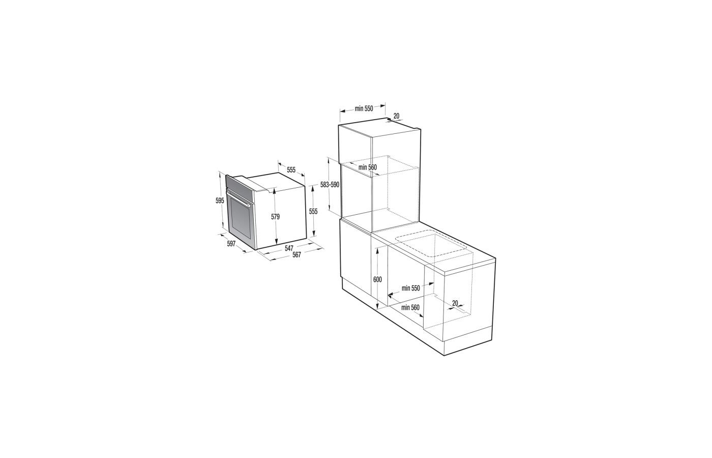 Установка духового шкафа gorenje